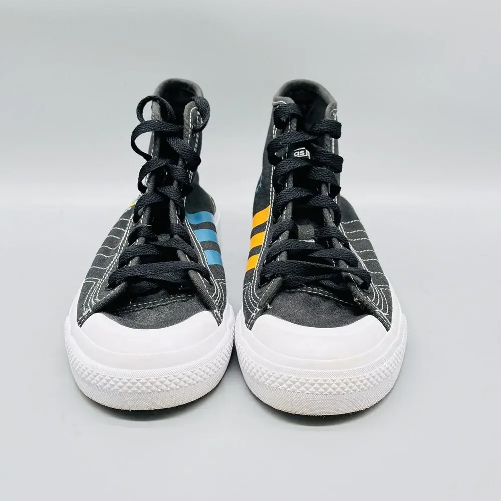Adidas Nizza Shoes Mens 5 Simpsons Bart Moe Collection Black High Top Sneakers